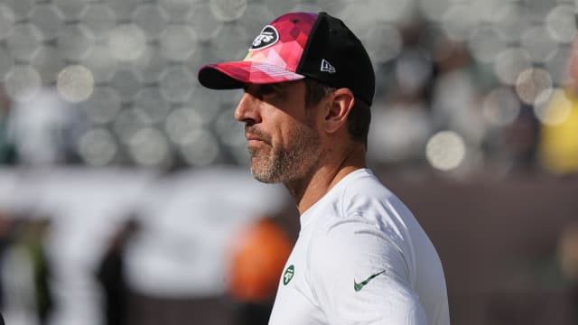 Jets' QB Aaron Rodgers at MetLife Stadium on October 15